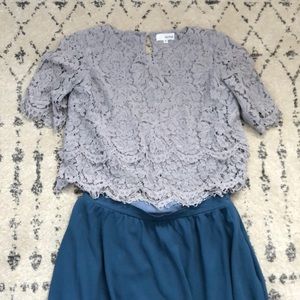 Lace top & skirt 💙